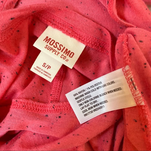 ⚠️ Mossimo dark peach pink black speckled scoop neck long sleeve baseball top ⚠️ - Picture 7 of 7